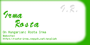 irma rosta business card